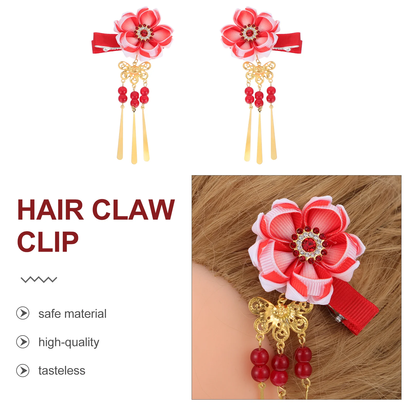 Hairpin Kimono Clamp Japanese Style Clip Girl Accessories Headband Flower Cotton Linen Headdress Women's Clips