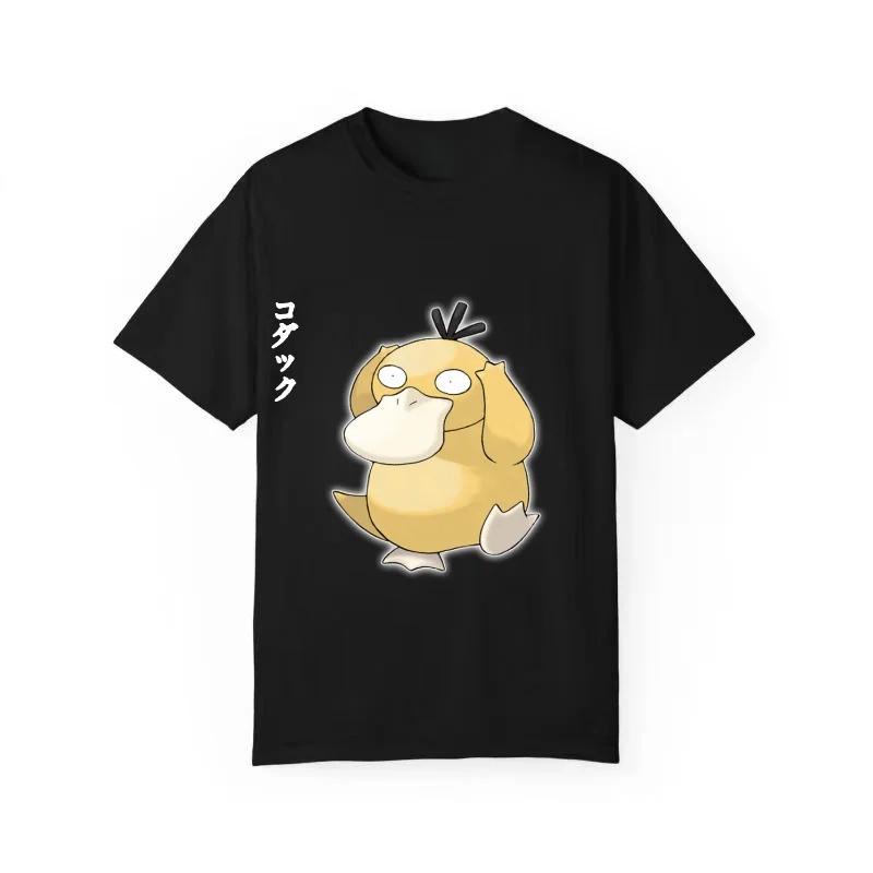 psyduck-ポケモン-tシャツ、ユニセックス、メンズトップス、原宿-y2k-スタイル、2026-年夏の新しいストリートウェア。