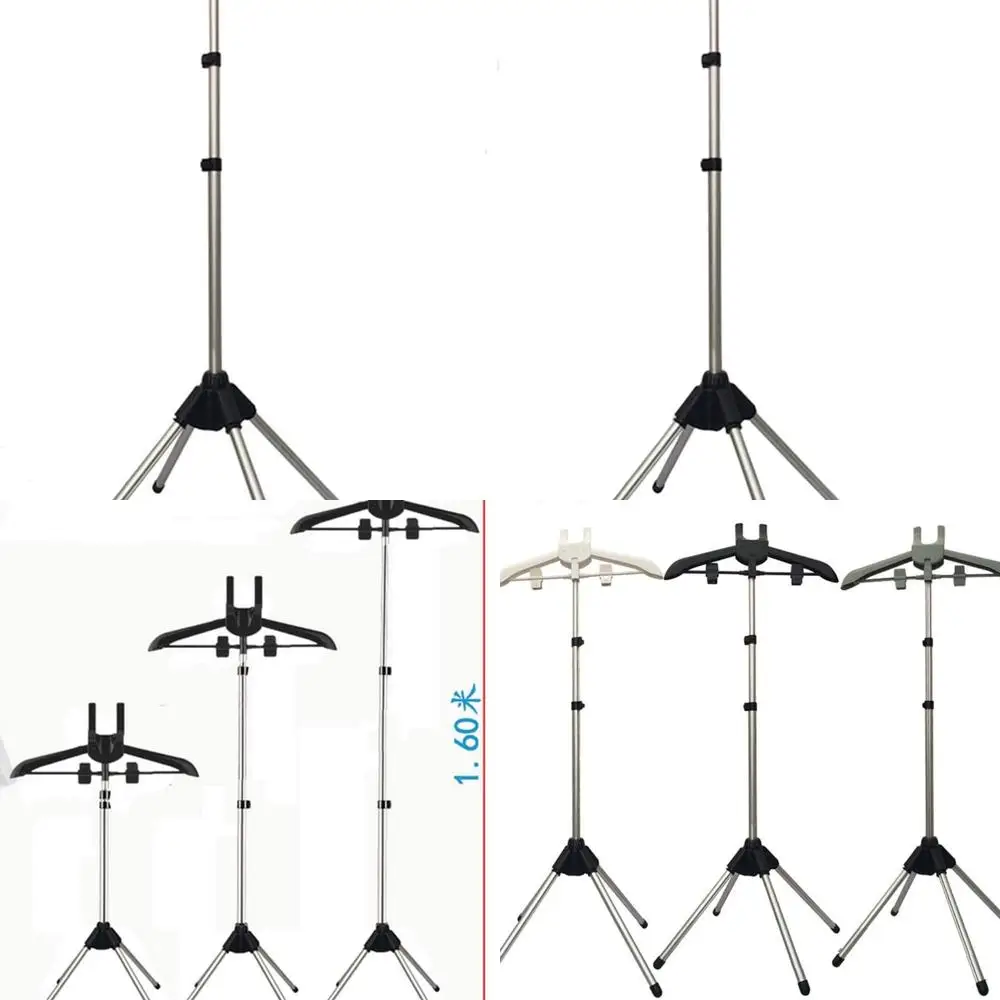 

Черная регулируемая телескопическая вешалка с держателем для отпаривателя для одежды и брюк, складная сушилка, аксессуар