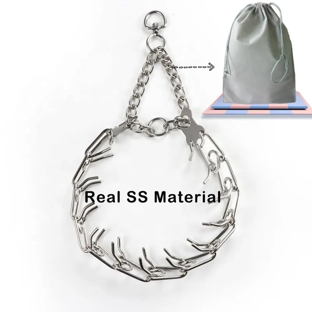 

4 Mm Wire Diameter Stainless Steel Pinch Prong Collar For Big Dog Training
