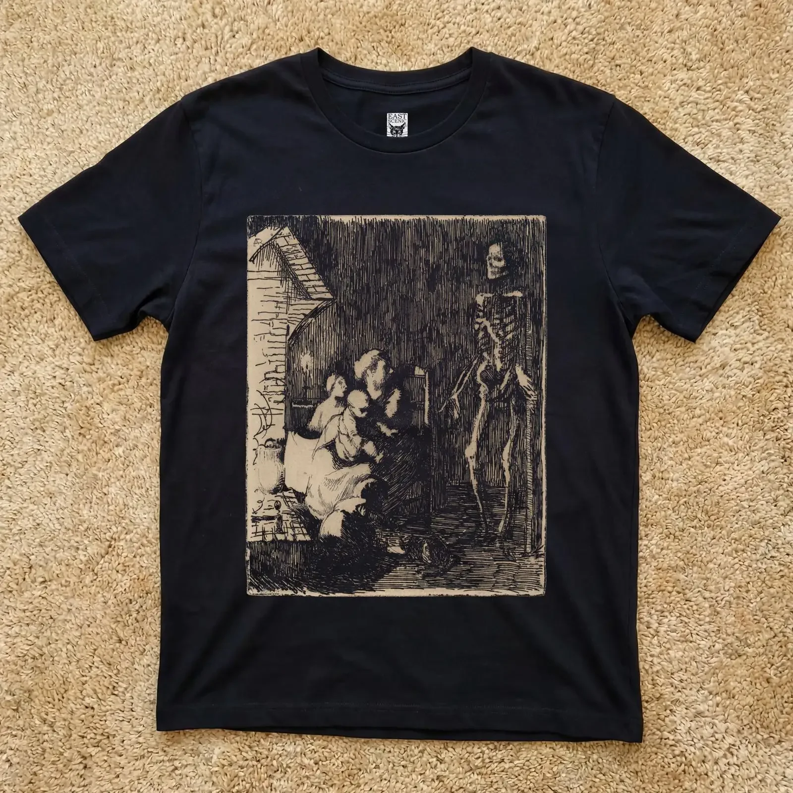 Which One Lequel T Shirt Paul Albert Besnard Etching 1900 vintage Washed graphic Slightly homme Stylish Comfortable Casual