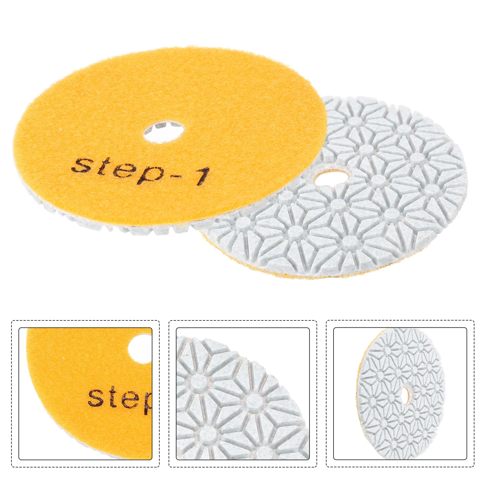 1PCS 4Inch Dry Wet Diamond 3 Step Polishing Pads For Granite Stone Concrete Marble Grinding Abrasive Angle Grinder Power Tools