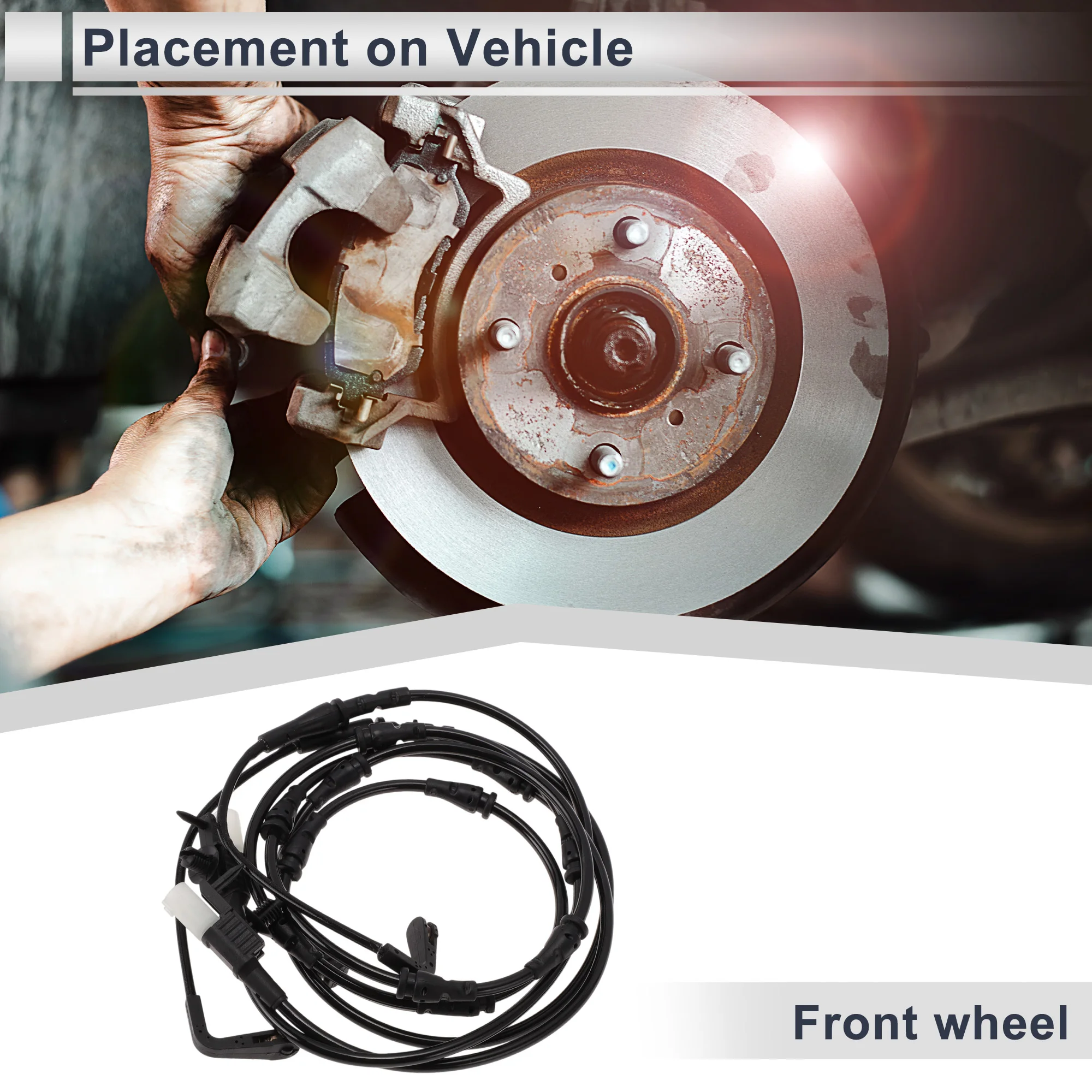 UXCELL 2 قطعة مستشعر ارتداء لوحة فرامل العجلات الأمامية رقم LR098988 مستشعر مؤشر ارتداء لوحة كسر القرص لاند روفر ديسكفري 2018-202