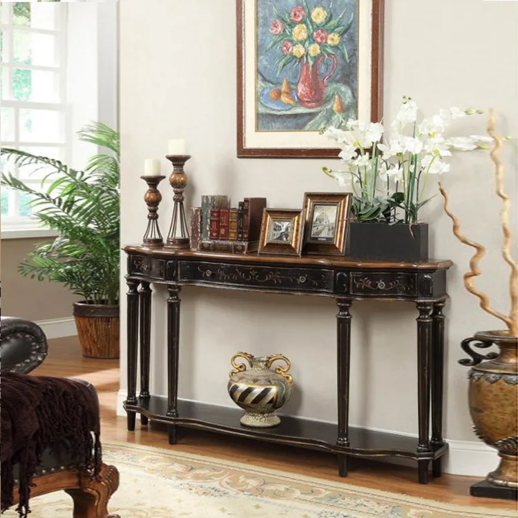 

Сюань Гуань Тай, длинный письменный стол у стены, коридорный стол с тремя ведрами, спинка дивана на вилле, несколько ретро, ручная роспись