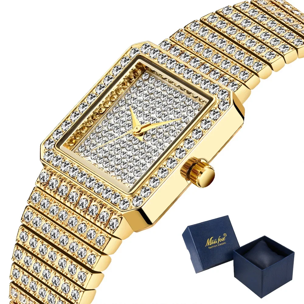 Diamant Platz Frauen Uhr Luxus Bling Eis aus Uhren für Frauen Damen Kleid Uhr Armbanduhr relogio feminino Weibliche Uhr