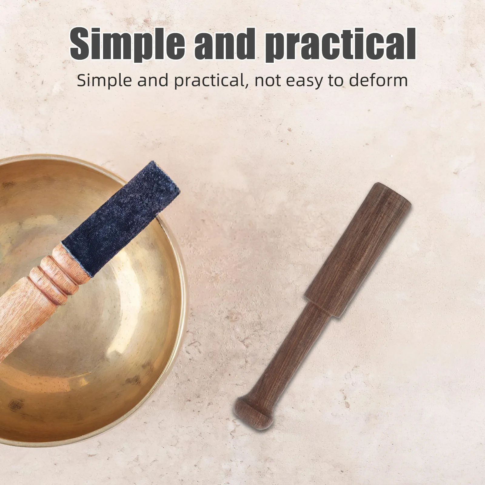 Professional Singing Bowl Mallet Handmade Wood Nepal Sound Bowl Stick for Meditation Sound Therapy Resonant Tone Ergonomic Grip view 6