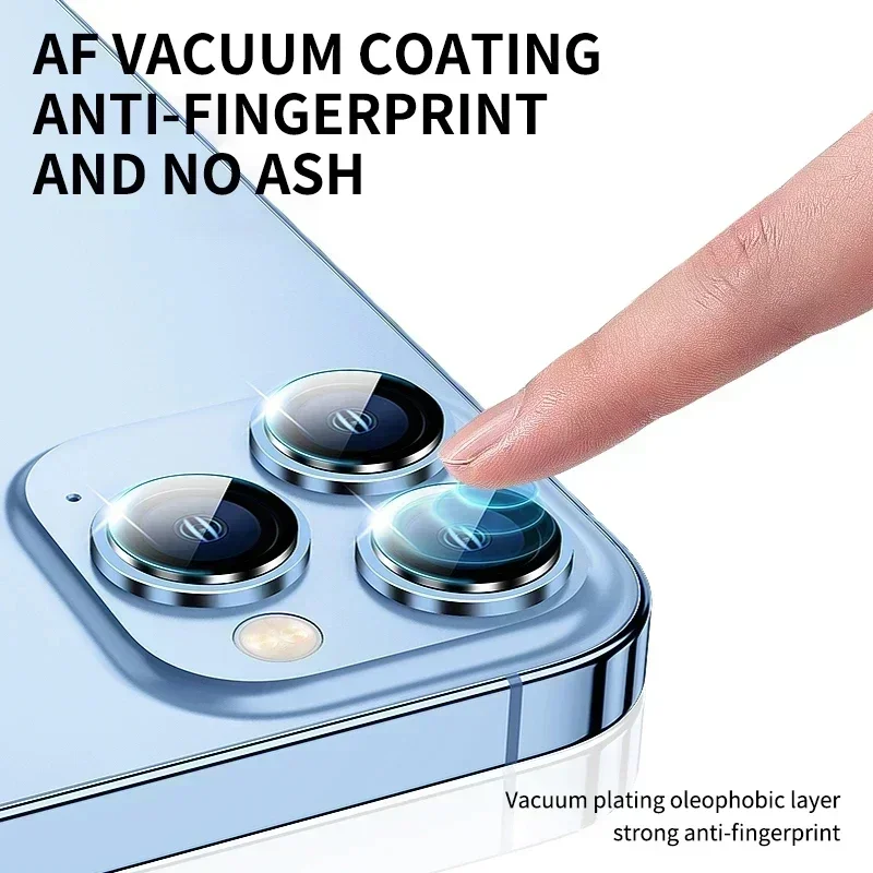Full Cover Camera Lens Protector Glass For iPhone 14 13 12 11Pro Max Metal Lens Ring Protection Film For iPhone 12 13Mini 14Plus