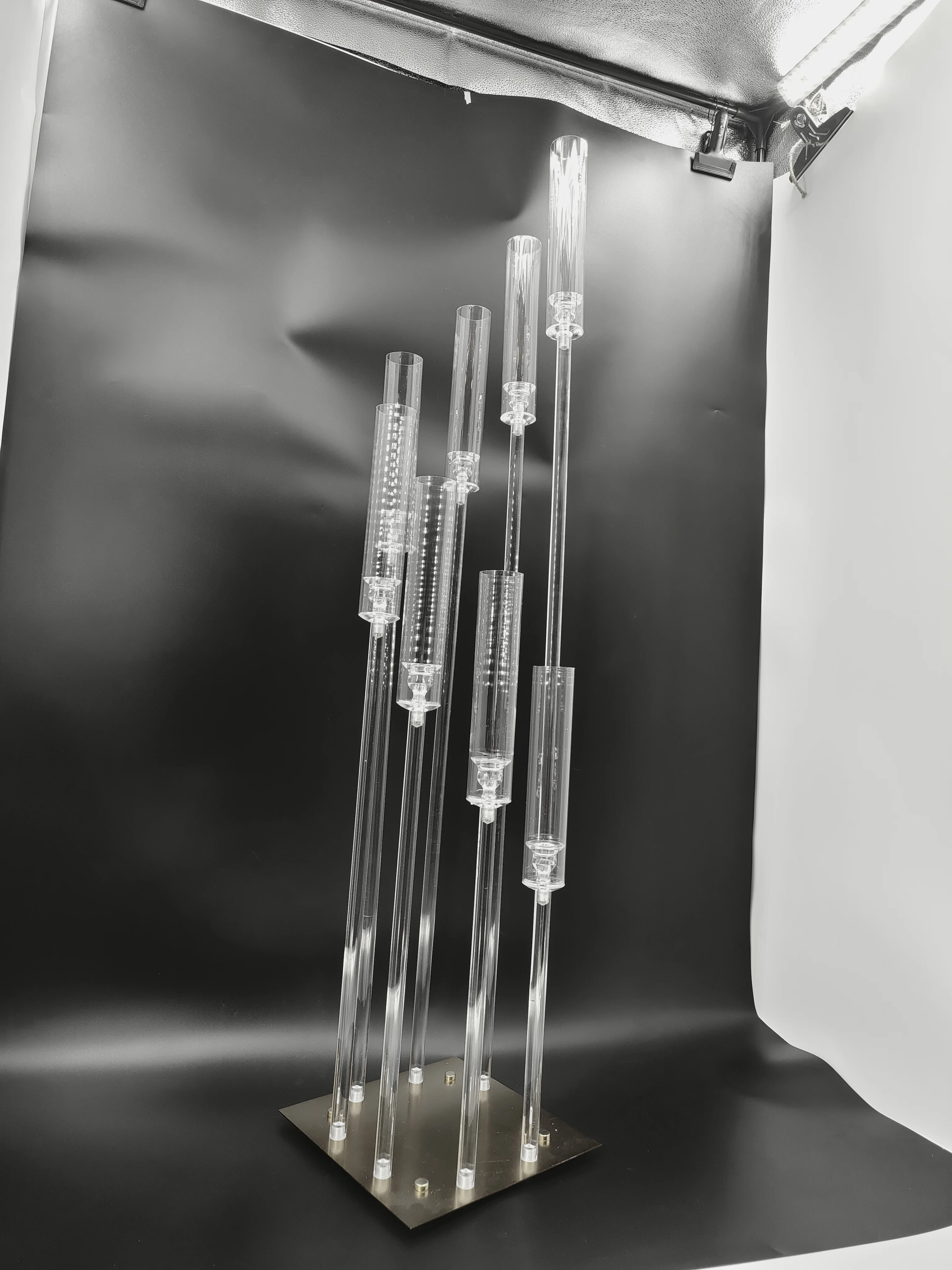 

Clear Acrylic Candlesticks for Wedding Decoration, Centerpiece Candelabra, Candlesticks for Event Party, 10PCs