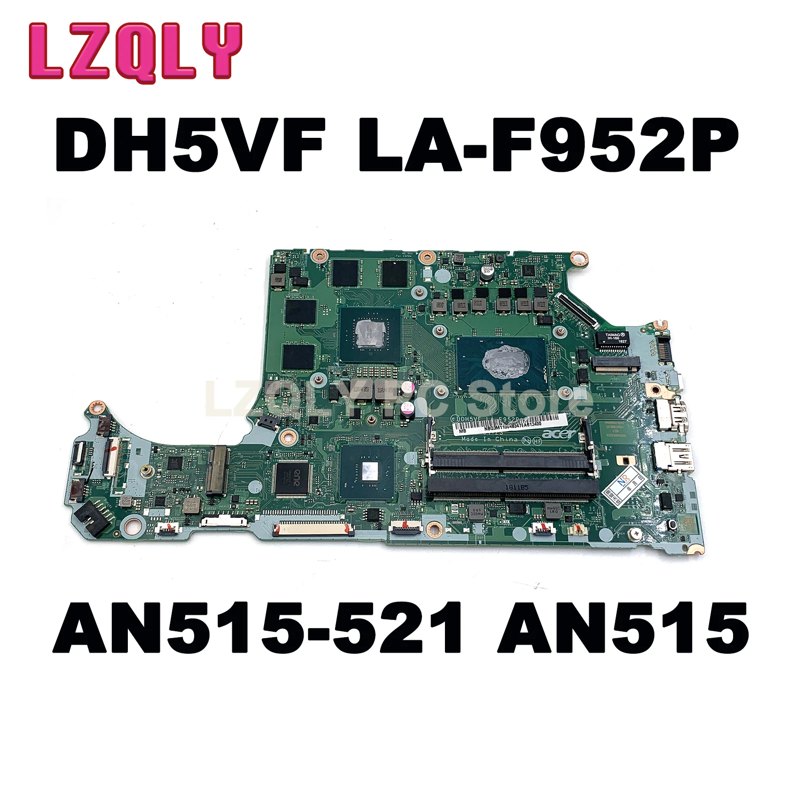 For ACER AN515-52 AN515-53 Laptop Motherboard LA-F952P Motherboard CPU I5-8300H/i7-8750H/GPU GTX1050/GTX1050TI RAM DDR4 TEST OK