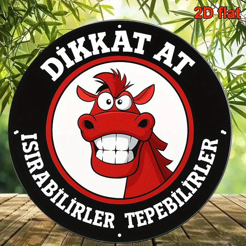 2D Flat, 1pc Turkish Warning Sign - 8