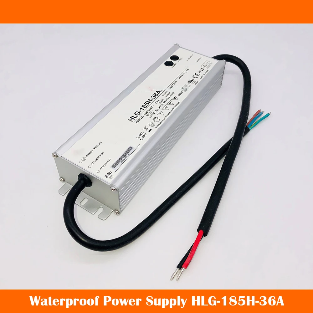 Waterproof Power Supply HLG-185H-36A 185W 36V5.2A LED Street lamp PSY High Quality