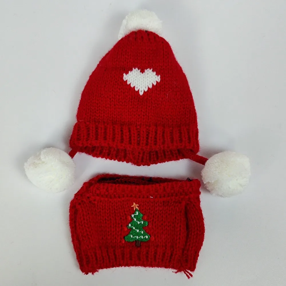 

Doll Clothes For 15-17CM Labubu Clothing Merry Christmas Hat Scarf Elk Snowman Set Mini Plush Doll Accessory New Year Dress Gift