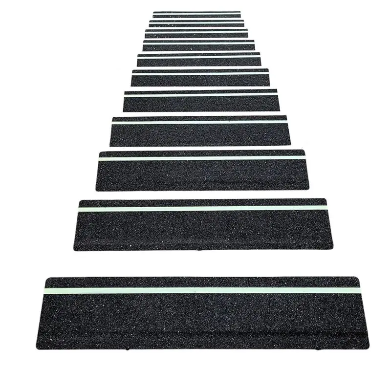 PZHI-Non-Slip Grip Tape 12Pcs For Stairs 30Inch X 6Inch Outdoor Stair Treads Anti-Slip Weather Stripping For Exterior Wooden Flo