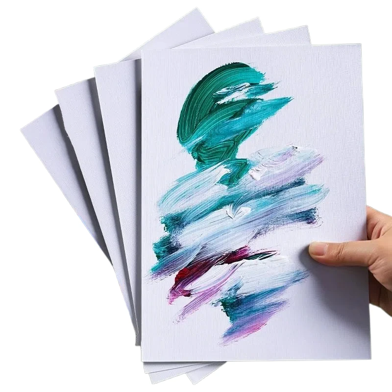 Special Gouache Painting Paper Thickened Cloth Patterned Cardboard Acrylic Oil Painting Pigment Texture White Painting Cardboard