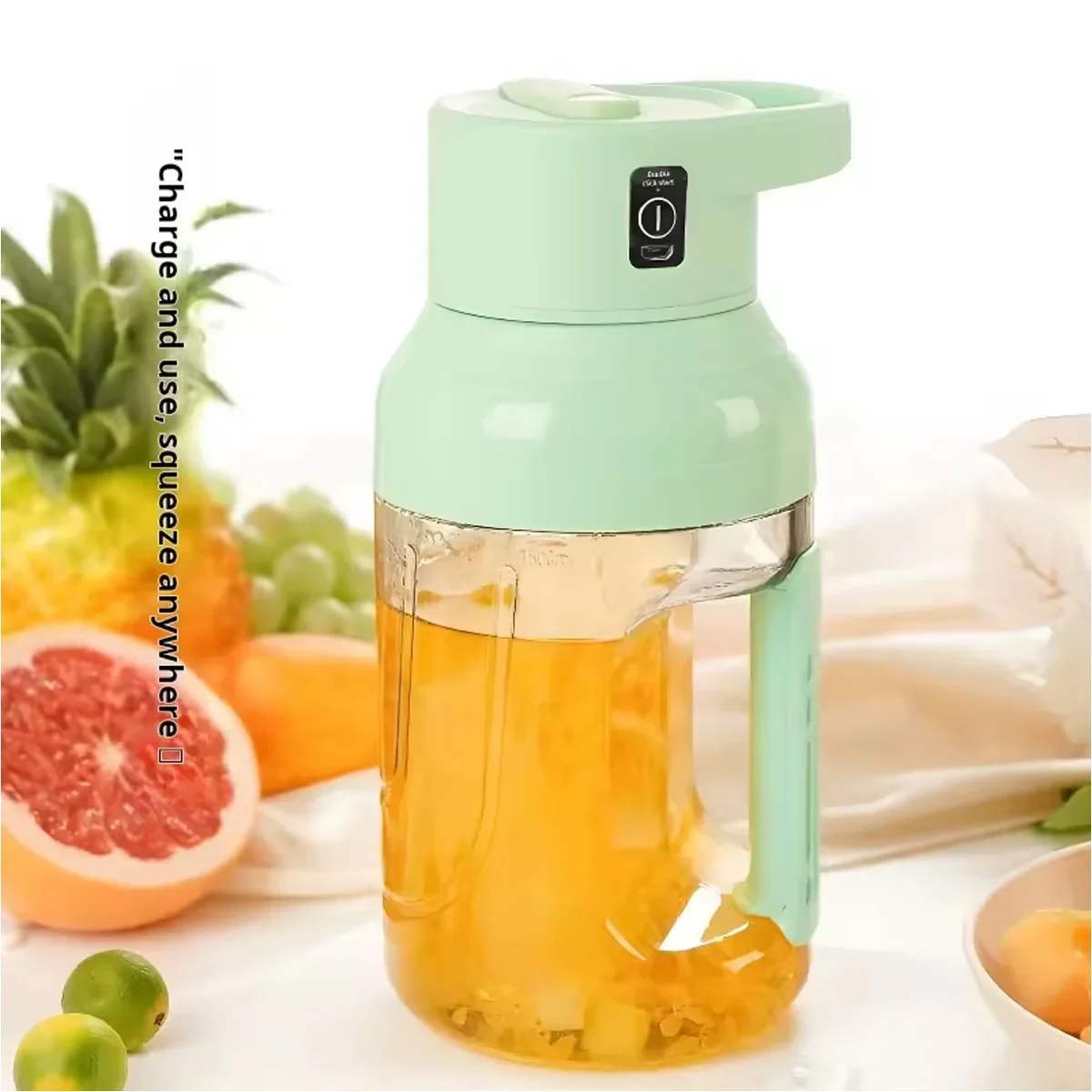 Ton-Ton Bucket Juice Extractor Cordless Large Capacity Portable Juice Cup Juicing Ice Crusher Electric Juice Bucket