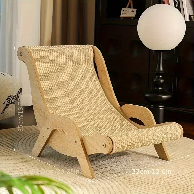 Durable Sisal Cat Scratching Chair - Indoor Pet Furniture, Comfortable Cushion Design, Modern Style for Living Room and Bedroom - view 3