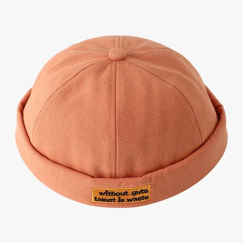 Fashion Unisex Brimless Hat Breathable Letter Embroidery Beanie Hat Outdoor Men Women Adjustable Casual Docker Cap Hip Hop Hats