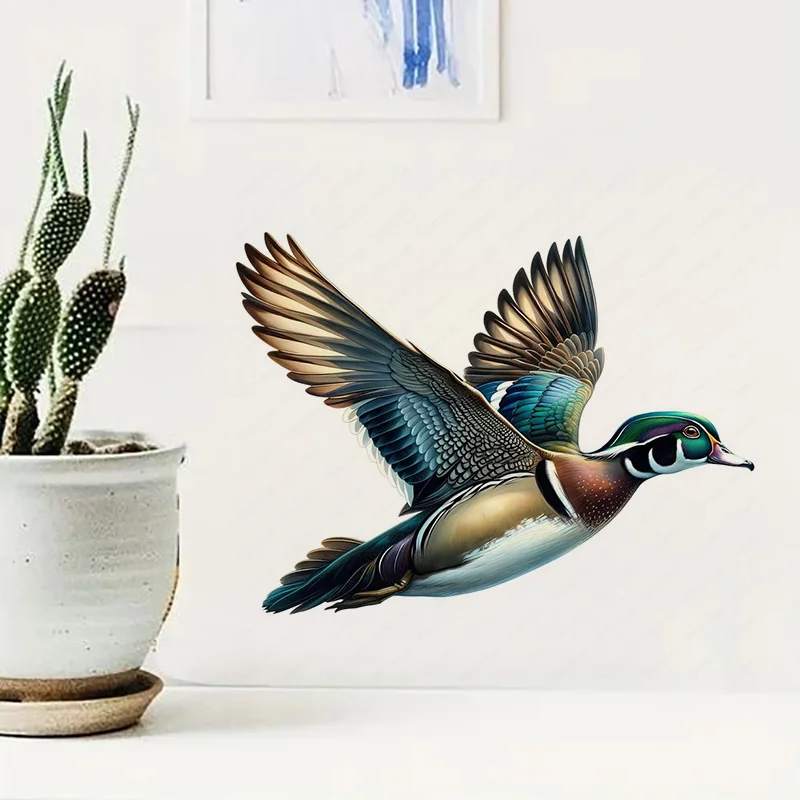 

T2123#Beautiful Wood Duck Toilet Stickers, Bright Wall for Home, Cabinet, Door,Refrigerator Decoration, Vinyl Car Decals