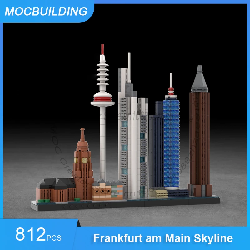 MOC اللبنات فرانكفورت am الأفق الرئيسي العمارة عرض لتقوم بها بنفسك تجميع الطوب مدينة نموذج جمع اللعب الهدايا 812 قطعة #1