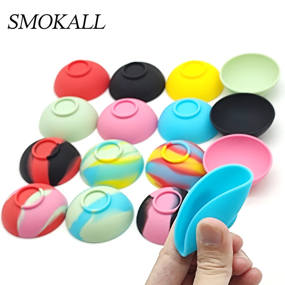 100 Silicone 50mm Bowl Tobacco Smoking Jar Container Herb Smoke Cigarette Accessories Storage Box Case Pipe Pipes Grinder Bowl