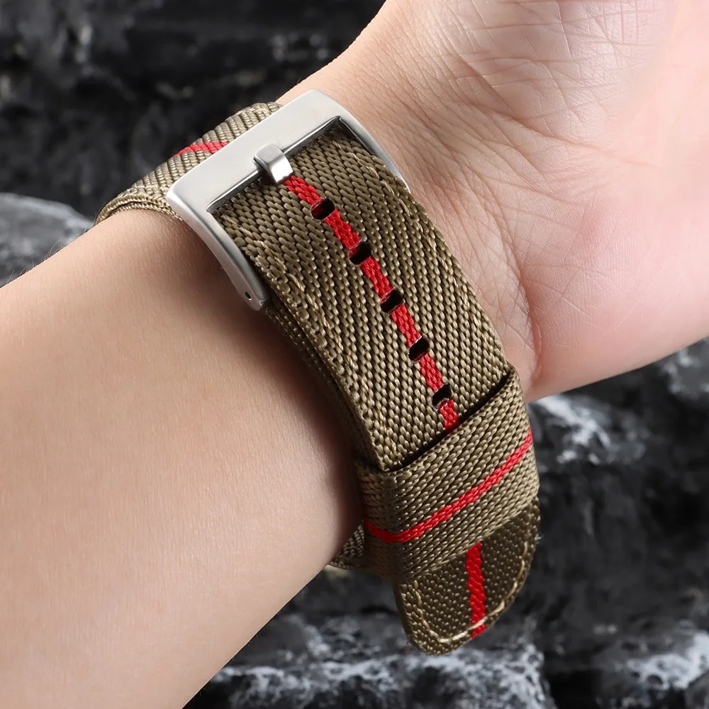 20mm 22mm for Tudor Quick Release Sport Woven Nylon Watch Strap Canvas Nylon Watch Band for Omega Men's Military Retro Watchband view 6