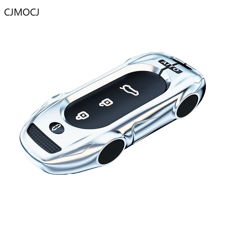 

Premium Zinc Alloy Key Cover Case for AITO M7 Ultra/M8 EV/M7 Pro (2025 Models) - Luxury Key Fob Protector Keybag Keychain