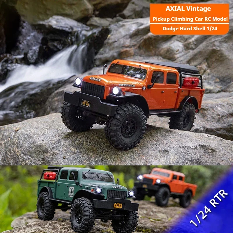 Hard Shell Axial SCX24 Remote Control Electric Climbing Car 1/24 Retro Dodge Truck Pickup RTR Off-Road Vehicle