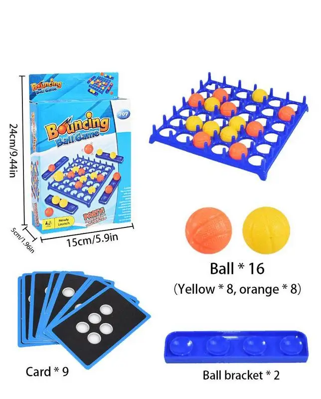 1 Set Bounce Off Game Jumping Ball Board Games for Kids Activate Ball Game Family and Party Desktop Bouncing Toy Toys