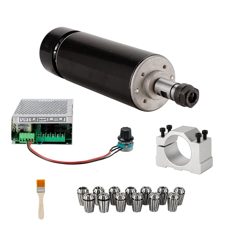 moteur-de-broche-cnc-refroidi-par-air-broche-05kw-mandrin-er11-500w-pince-52mm-regulateur-de-vitesse-d'alimentation-pour-gravure-de-pcb