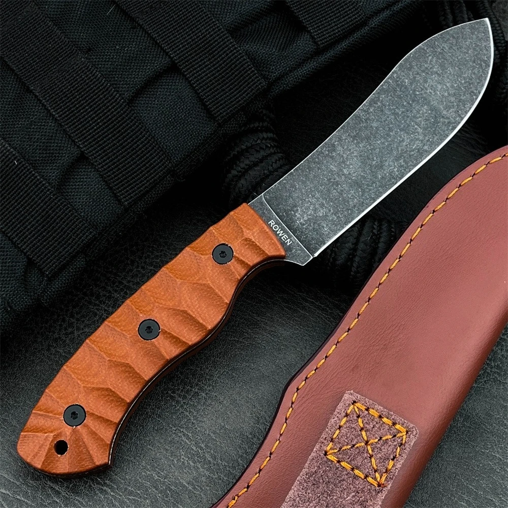 

Нож JG5 LM для выживания на открытом воздухе, многофункциональный, с фиксированным клинком из стали D2, рукоять G10, тактический, для самообороны, охоты и кемпинга