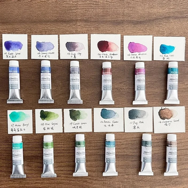 Pigment d'aquarelle Kusakabe Original en tube de 10 ml, peinture minérale granulante à effet de sédiment pour artistes, fournitures d'art
