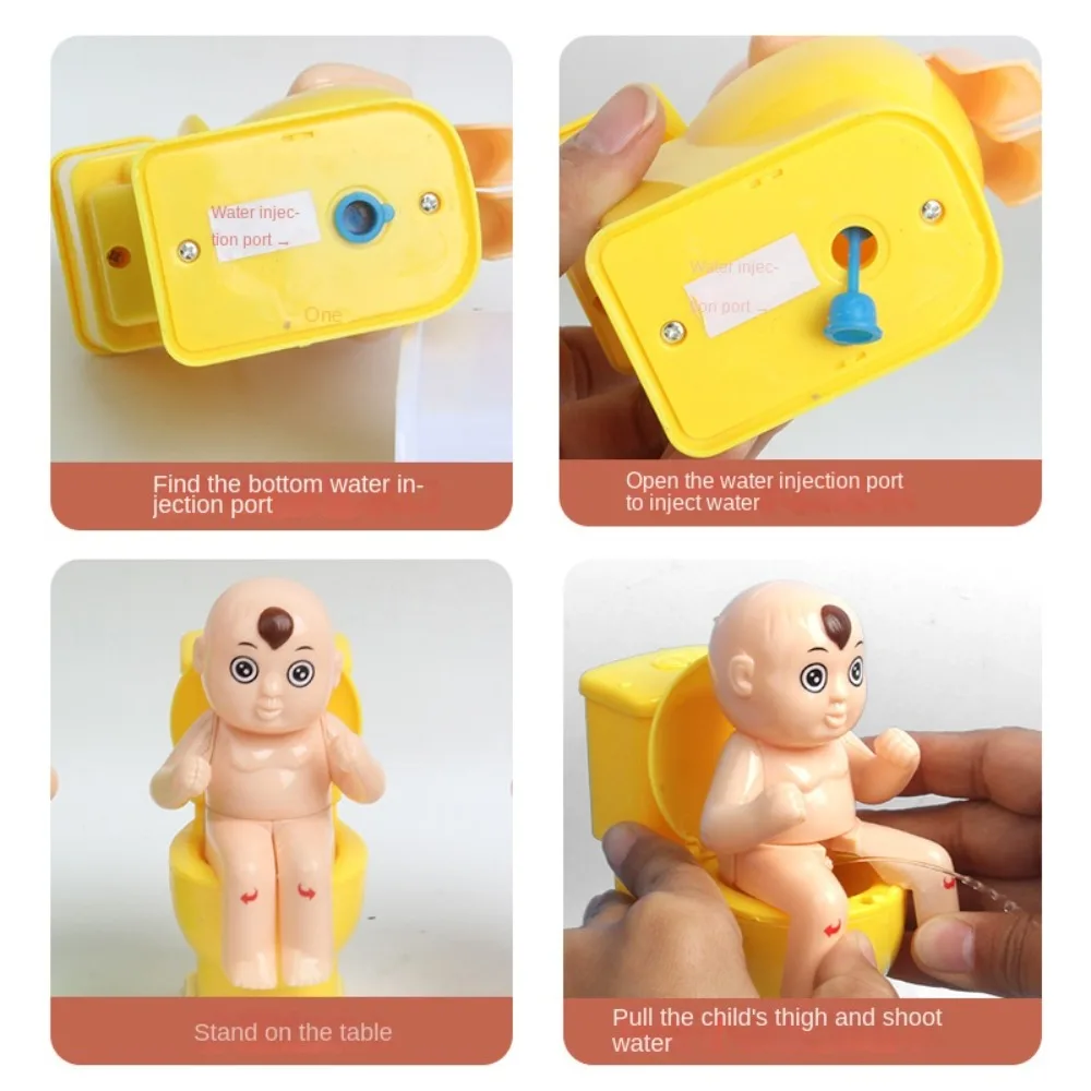 Lustige Toilette Pee Schießen Wasser Spielzeug Wasser Spray Squirt Junge Wasser Spray Angst Relief Tricky Squirt Puppe Spielzeug Kinder