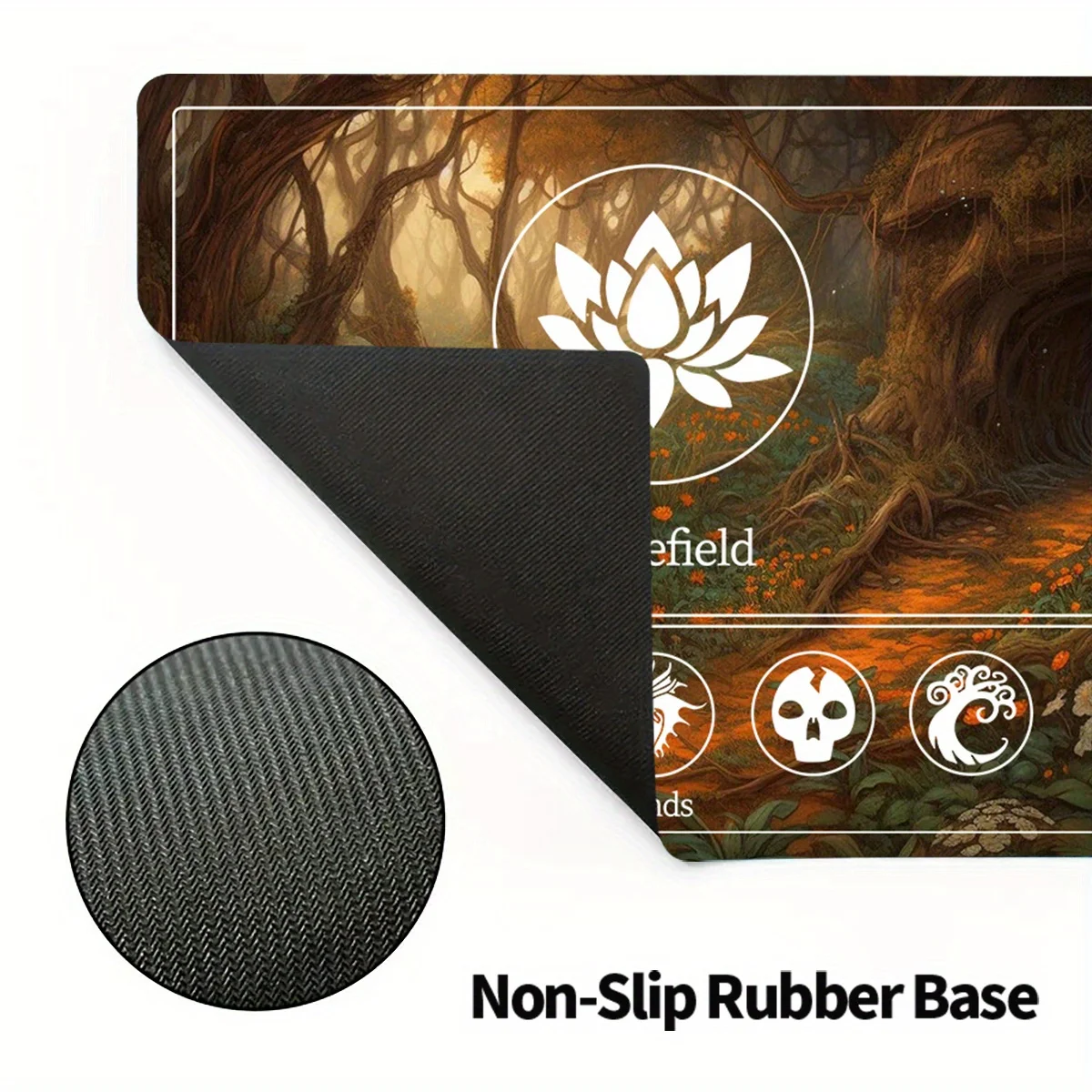 Gaming Mouse pad Magic play mat Playmat Rules Zones TCG CCG PlayMats Compatible for Trading Card Game Two-player final game