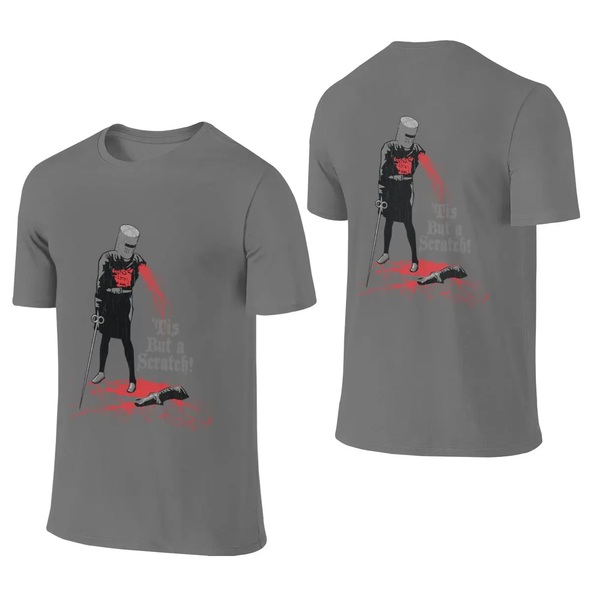 Tis But A Scratch! Loose Reversible T-shirt Niche Casual Wrinkle-Free Tee