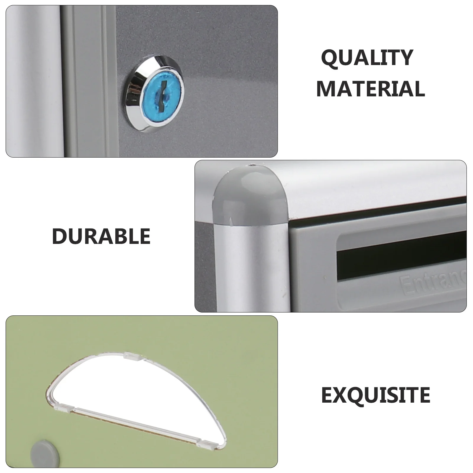 

1pc Aluminum Alloy Post Wall Mounted Security Letter Box With Lock For Mail Collection Suggestion Complaint Drop Box