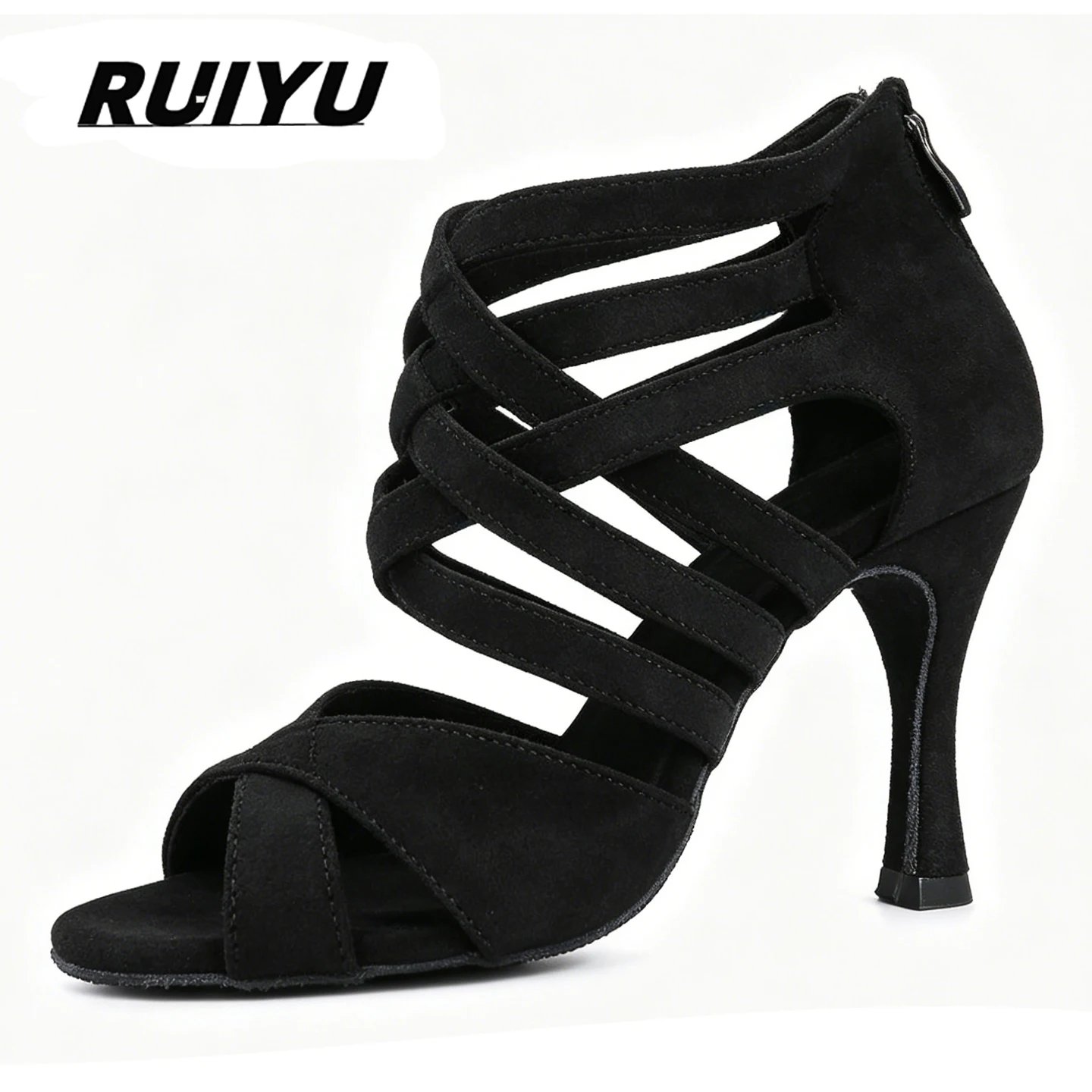 

Women's Black Latin Dance Shoes: High-Heeled Salsa, Tango & Ballroom Shoes for Parties & Outdoor Dance Sports