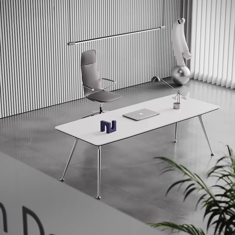 

Long Straight Managers Desk Simple Modern Fashionable Scientific Technological Office Boss Desk Modern Escritorio Furniture