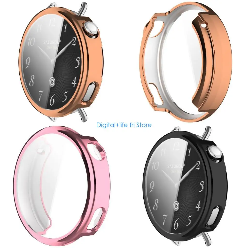 E06D Screen Protectors Case For Watch S4 41mm Full Coverage TPU Bumper for Smartwatch Protective Cover Case