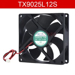 New Cooling Fan TX9025L12S 2-Pin DC12V 0.16A 9CM 9025 Radiation Fan 9CM