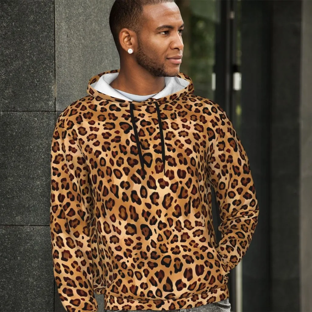 Vintage Leopard Skin 3D Print Hoodies Men Women Fashion Casual Sweatshirt Oversized Hoodie Pullovers Tracksuit Clothing