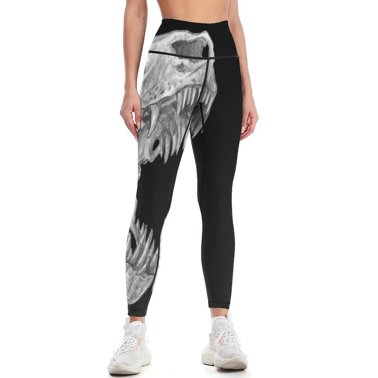 T-rex skull Leggings leggins push up woman gym top workout shorts Golf wear Womens Leggings