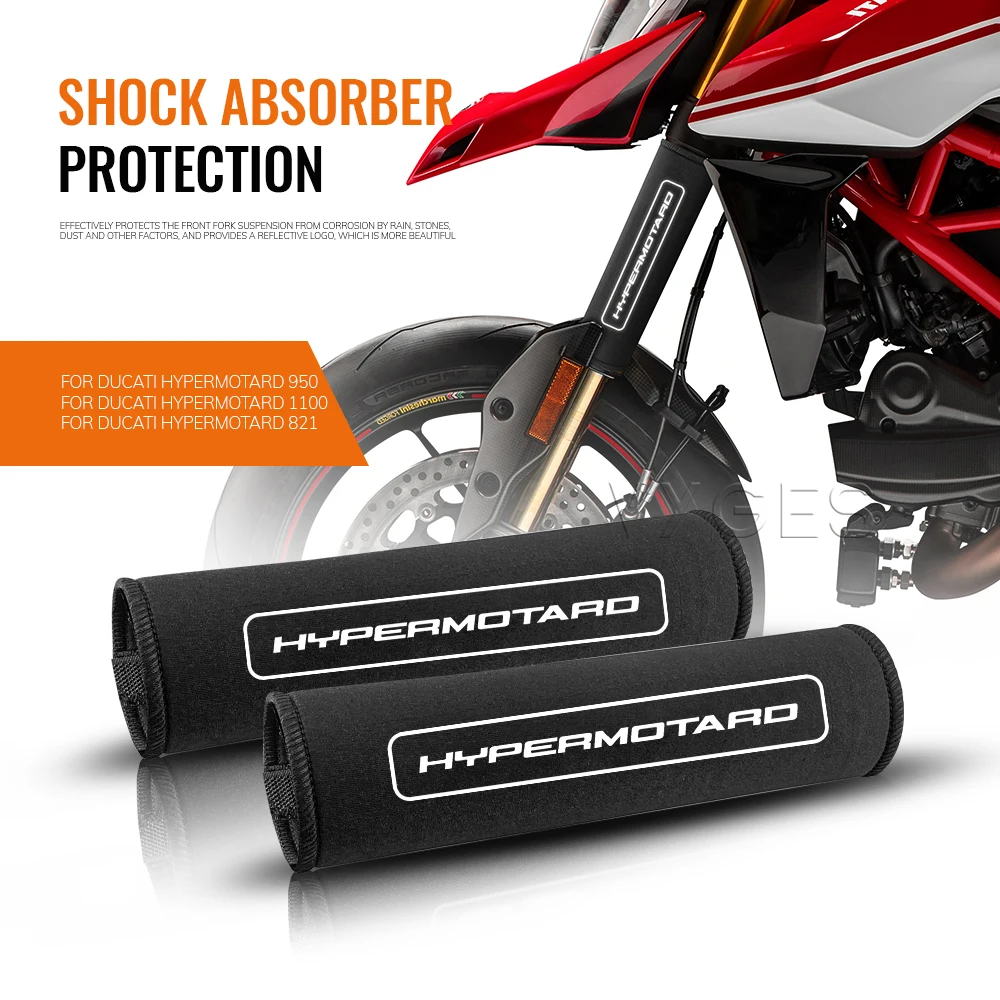 Motorcycle Front Fork Protection Cover For Ducati Hypermotard 1100 950 821 Shock Absorber Dust Protector Stretch Fabrics Sleeve