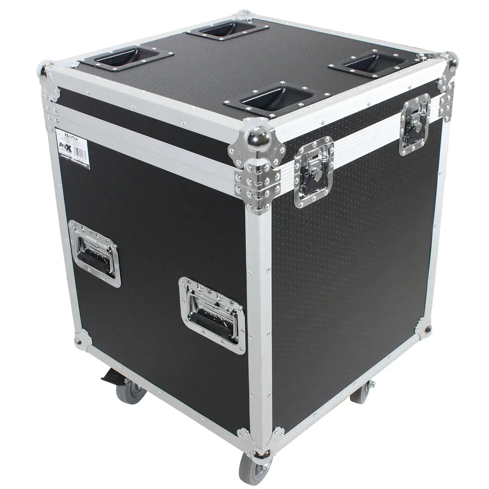 Hard Aluminum Flight Case with Wheels for Audio