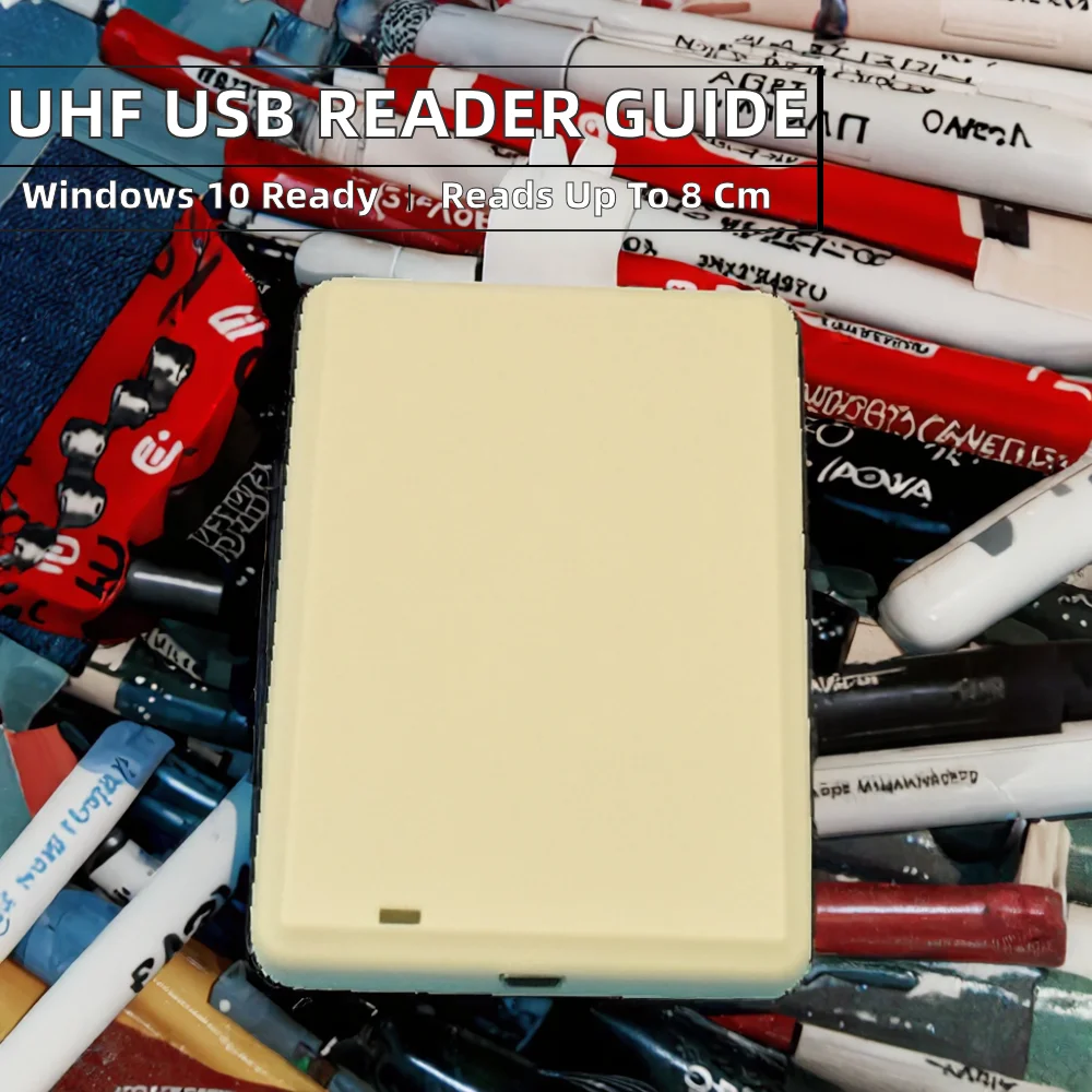 Zhizaibide 860-960 MHz USB UHF Reader 8 cm Reading Distance ISO 18000-6C Protocol Windows 10 Compatible English SDK Demo