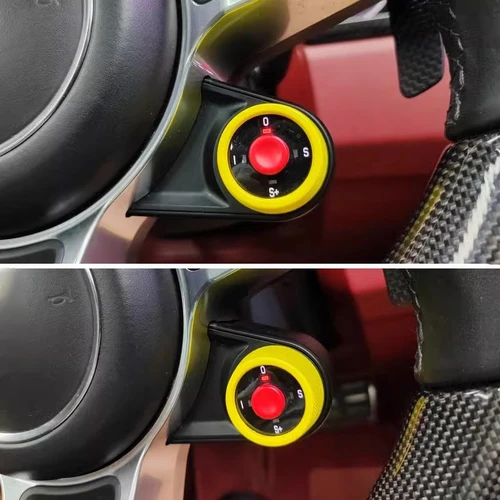 Imagen 2 del producto Botón de volante deportivo Chrono para Porsche Cayenne/Panamera Macan/911 718/Taycan 2017-2025, Kit de interruptor de modo SC Plug Play