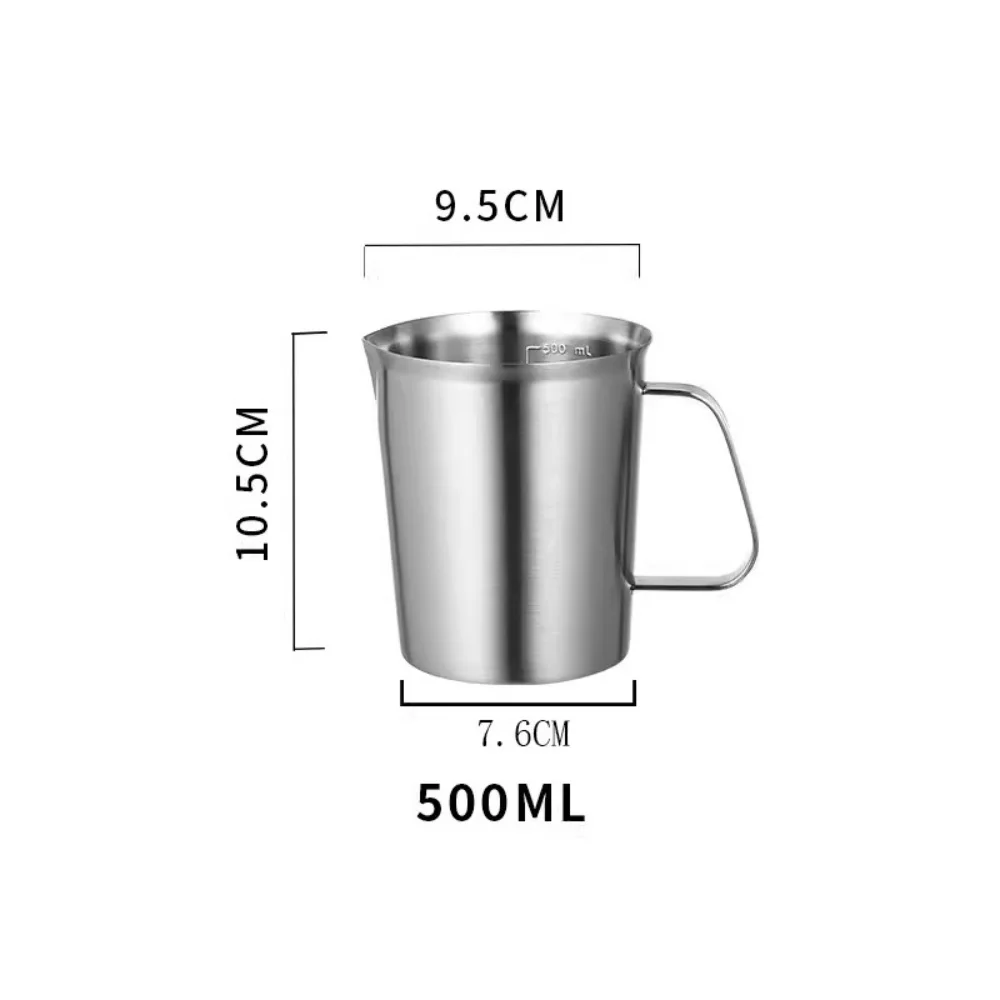 Stainless Steel 304 Measuring Cup With Scale 500ml Kitchen Measuring Cup,Sanitary Grade Stainless Steel 304