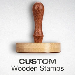Personalized Wedding Stamp Seal Custom Logo Small Business Stamp Handmade Wood Block Rubber Stamp for Branding Packaging