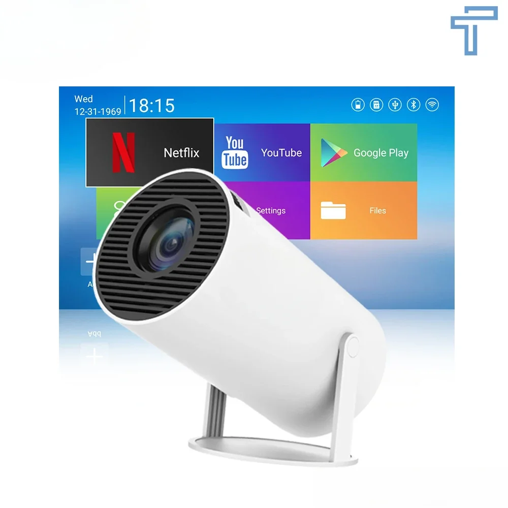 Original brand new！.Yun Yi Top·leo Smart Projector auto chart Pro·yector mini Home Theater Lcd Smart movie portable 4k android p