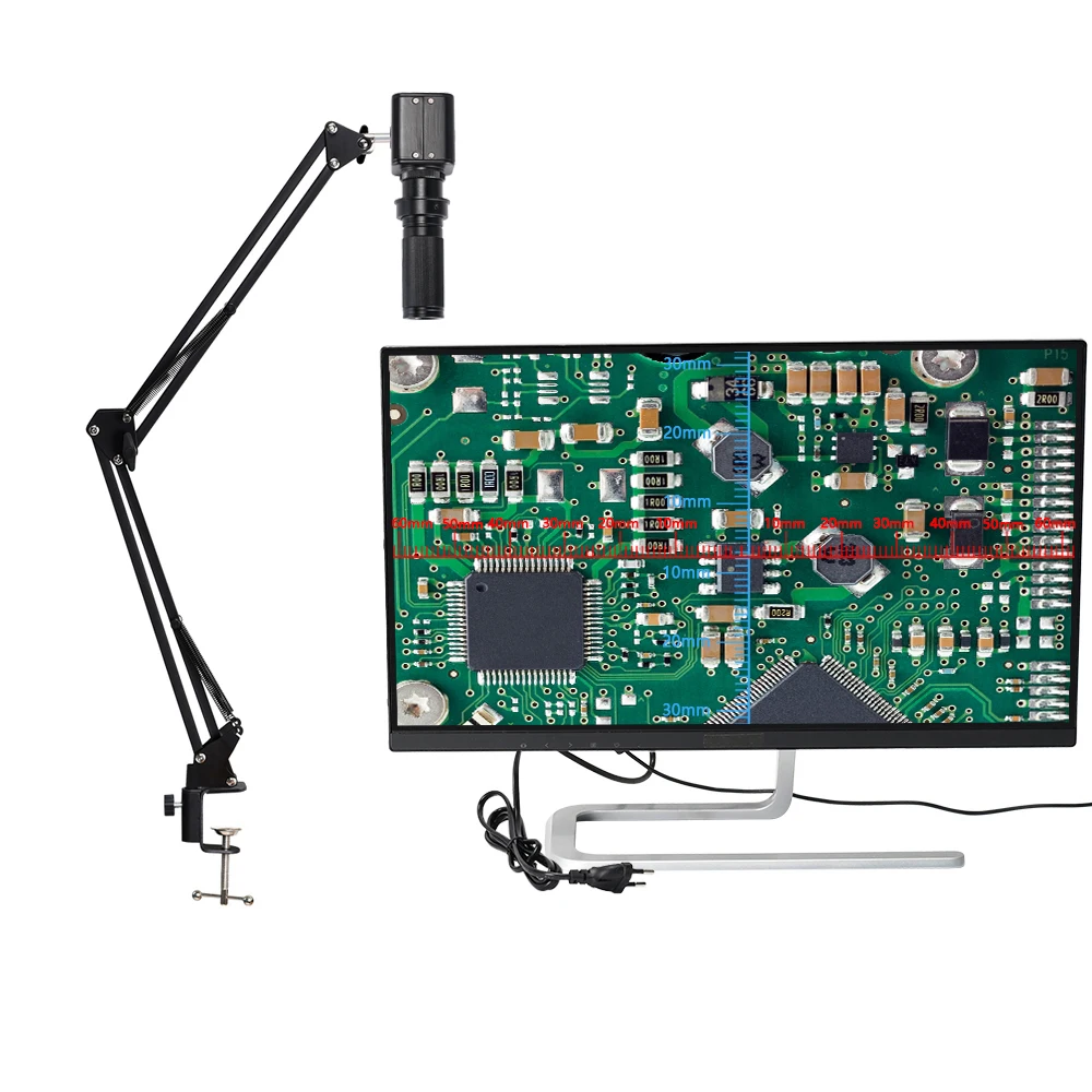 

24 MP HD-MI Industrial Video 130X Zoom C Mount Lens With Led Light Microscope For Mobile Repair