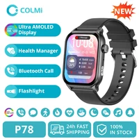 2024 COLMI P78 1,95 ''HD AMOLED Smartwatch linterna llamadas de voz más de 100 modos deportivos monitoreo de salud reloj inteligente hombres mujeres